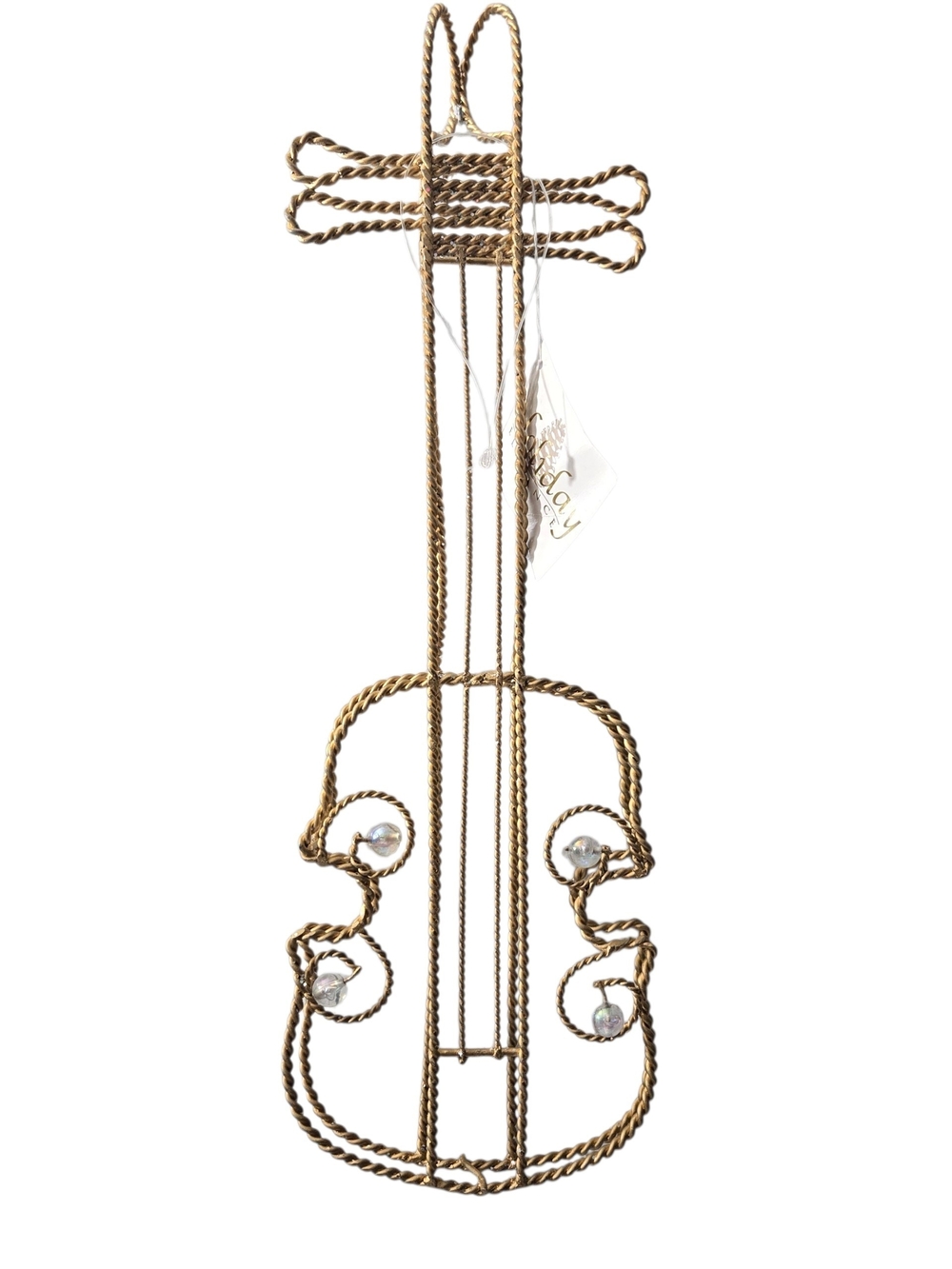 Gold Twisted Rope Violin Wall Decor 16 X 5